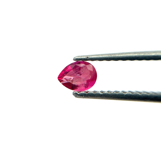 0.15 carat Red Beryl 4x3mm Pear Cut Natural Utah Bixbite