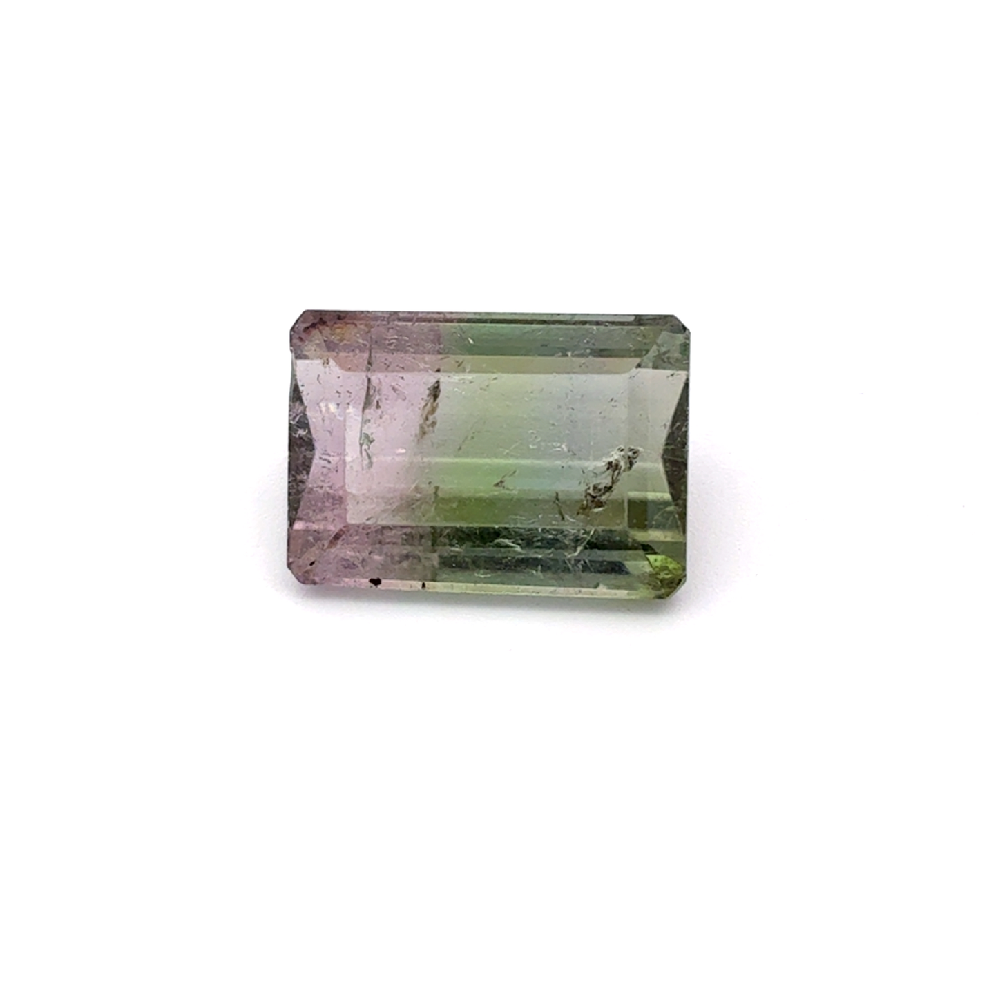 16x12mm Watermelon Tourmaline 10 carat Emerald Cut Pink Green Bi Color Tourmaline