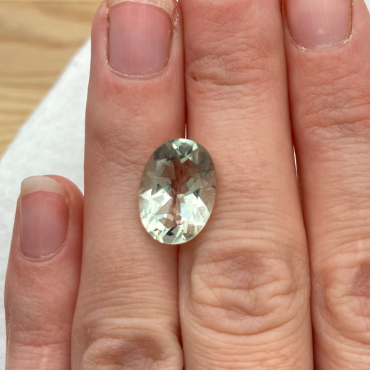 14x10mm Prasiolite 5 carat Oval Cut Green Quartz