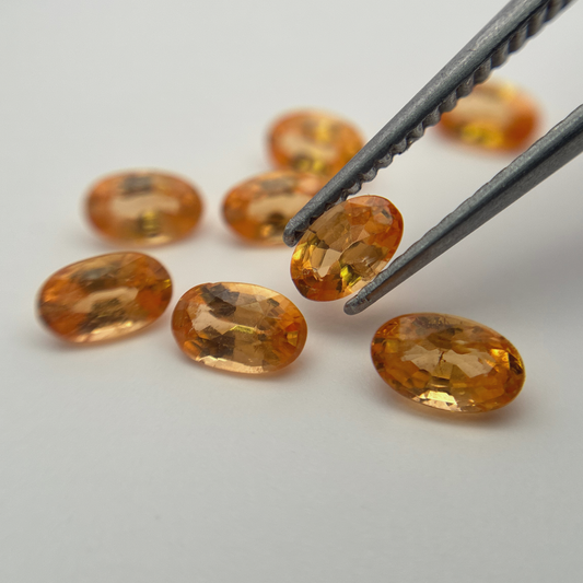 ONE 5x3mm Orange Spessartite Garnet Oval Cut