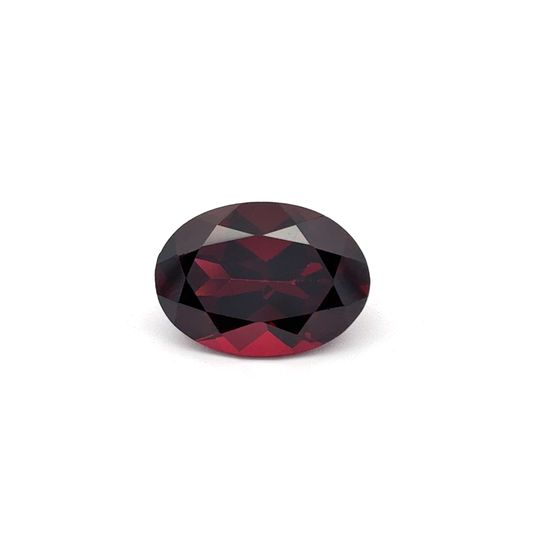 7.8 carat Purplish Red Garnet 14x10mm Oval Cut