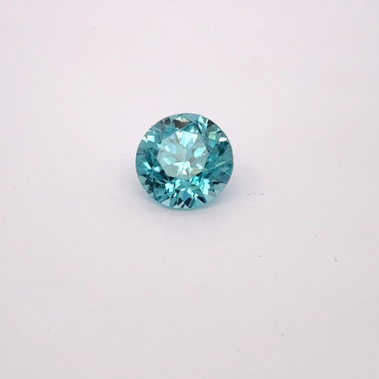 8mm Blue Zircon 2.79 carat Round Cut