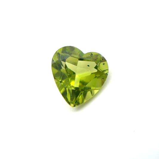 7mm Peridot 1 carat Heart Cut