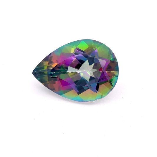18x13mm Mystic Topaz 12.78 carat Pear Cut