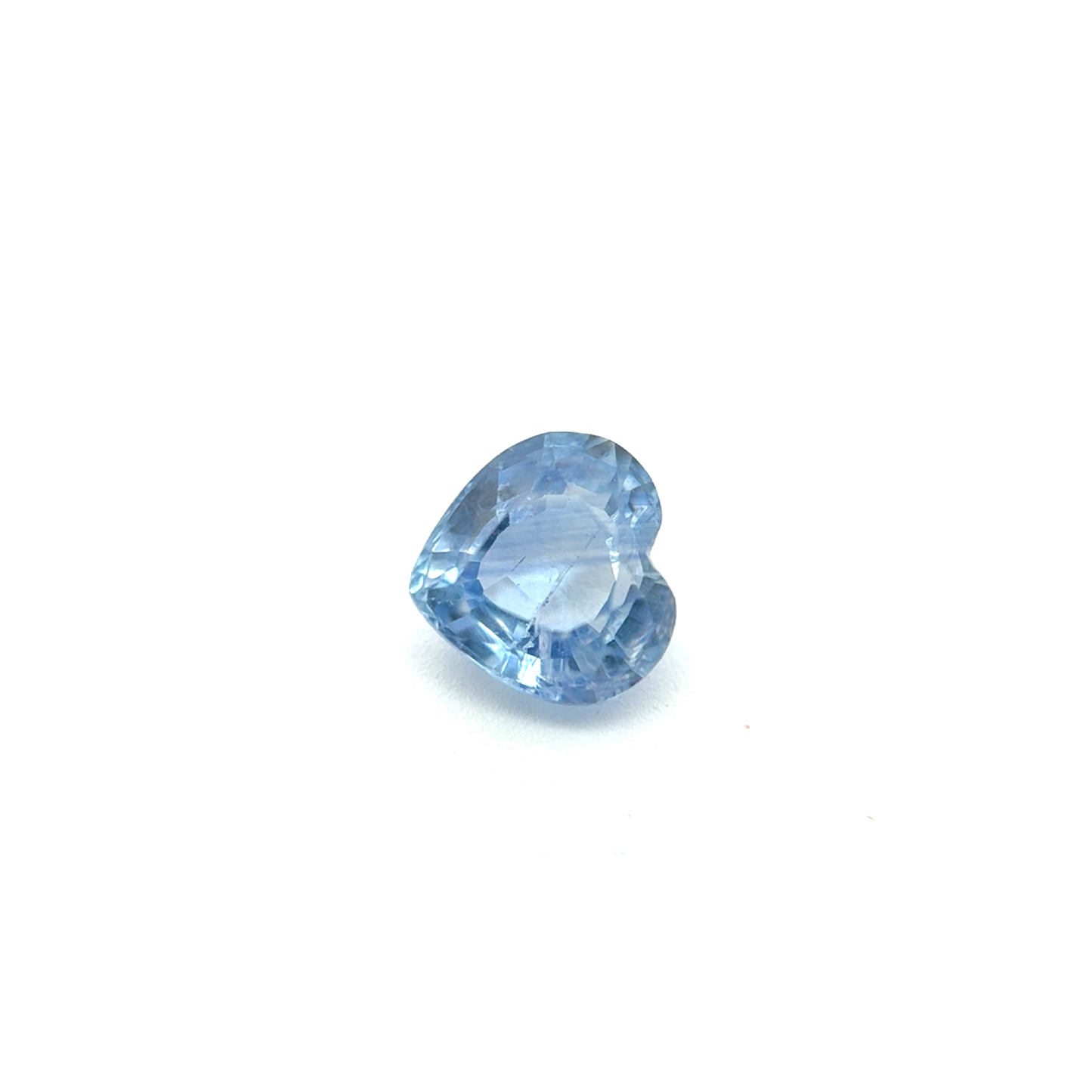 5.8mm Light Blue Sapphire, 0.87ct, Heart cut Loose Gem