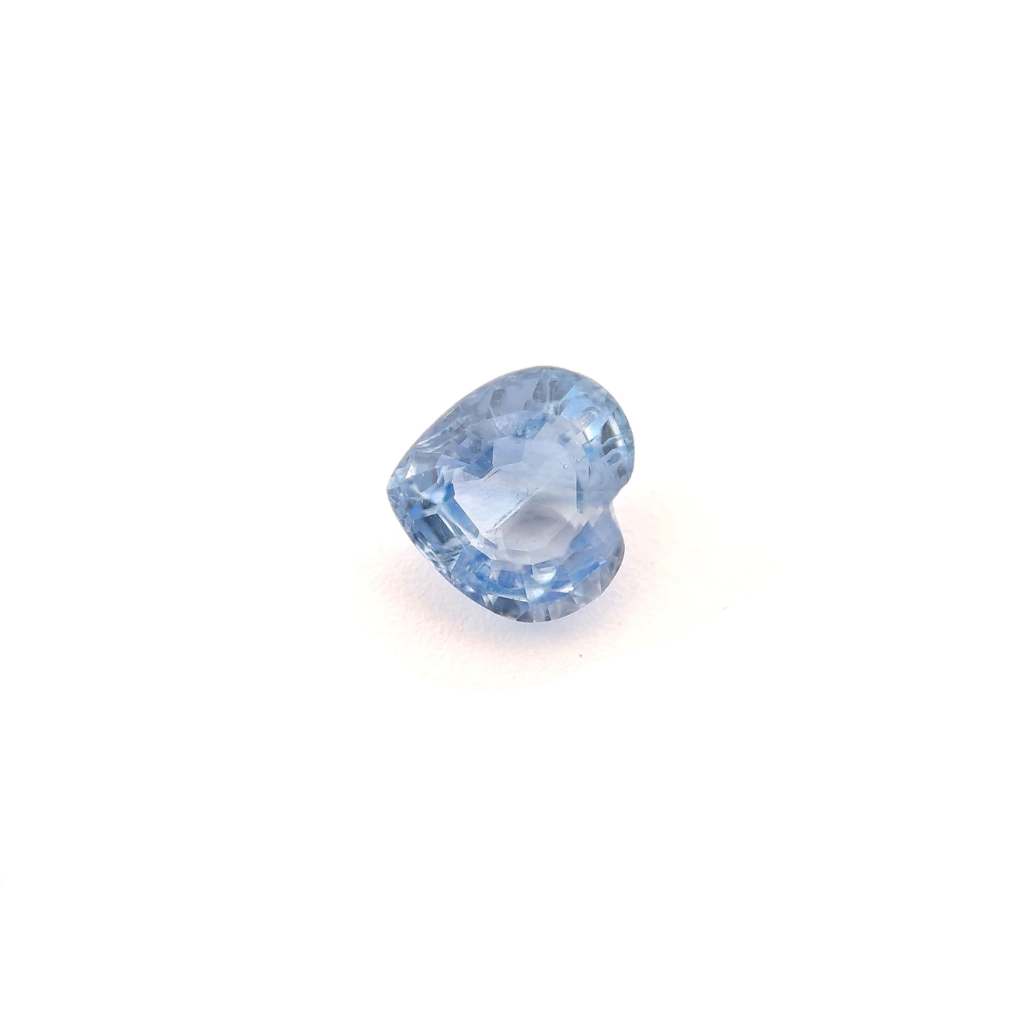 5.8mm Light Blue Sapphire, 0.87ct, Heart cut Loose Gem