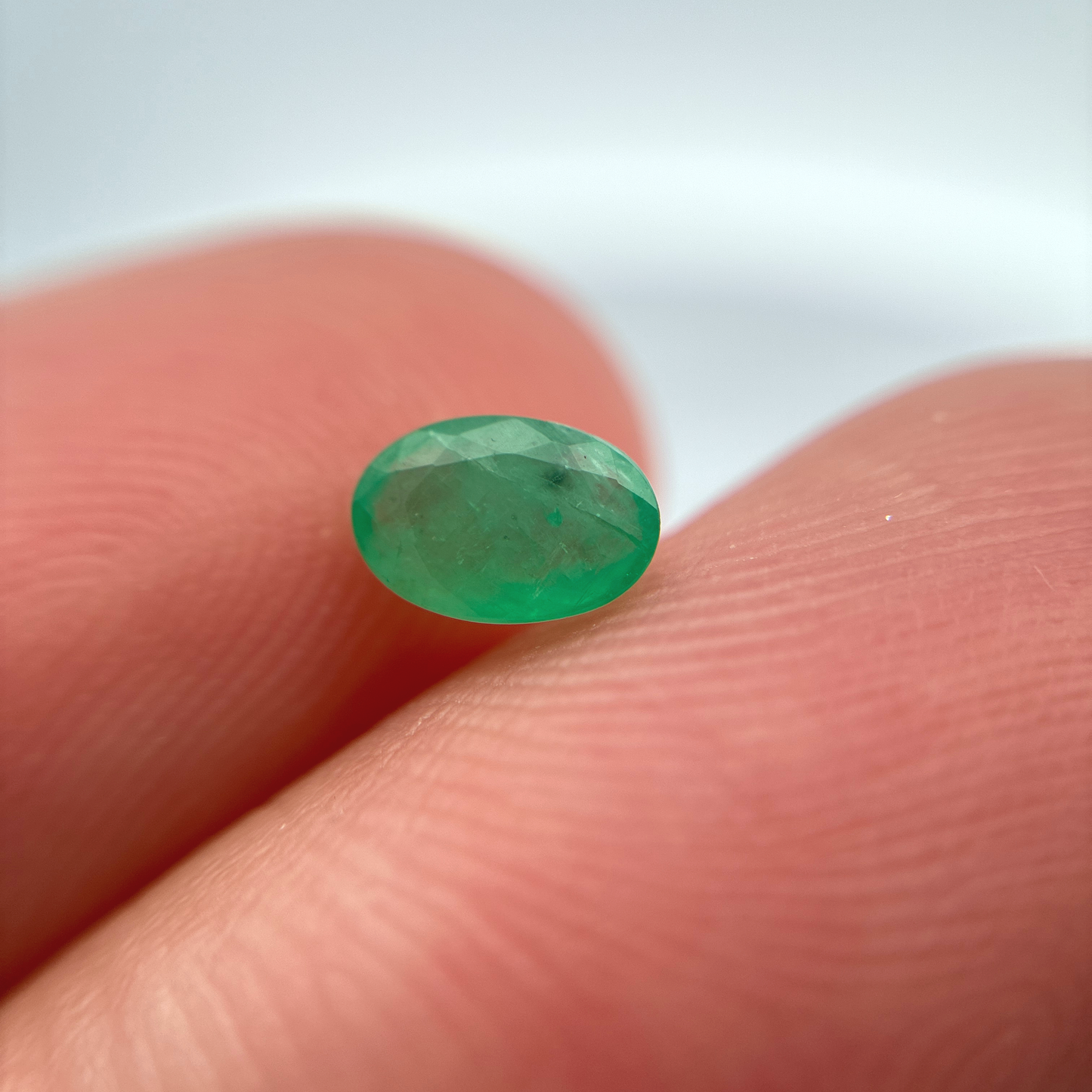 6x4mm Light Green Emerald, 0.42ct Loose Gemstone