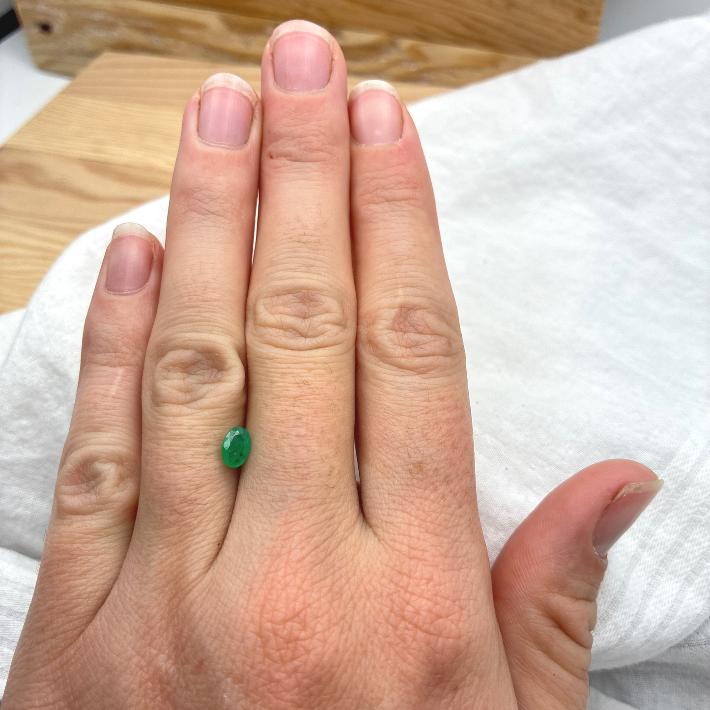 6x4mm Light Green Emerald, 0.42ct Loose Gemstone