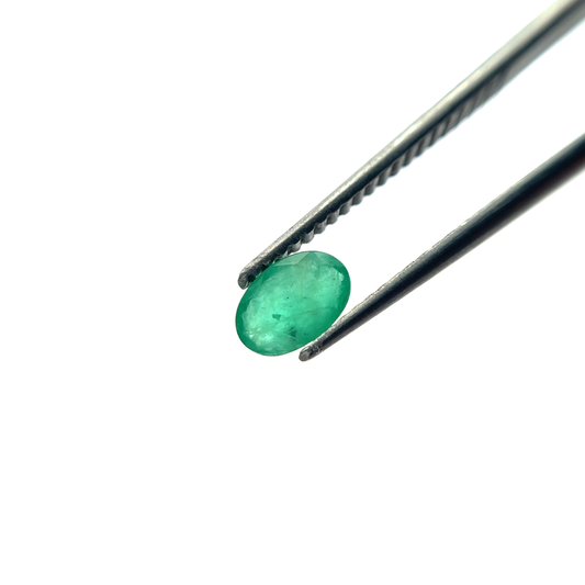 6x4mm Light Green Emerald, 0.42ct Loose Gemstone