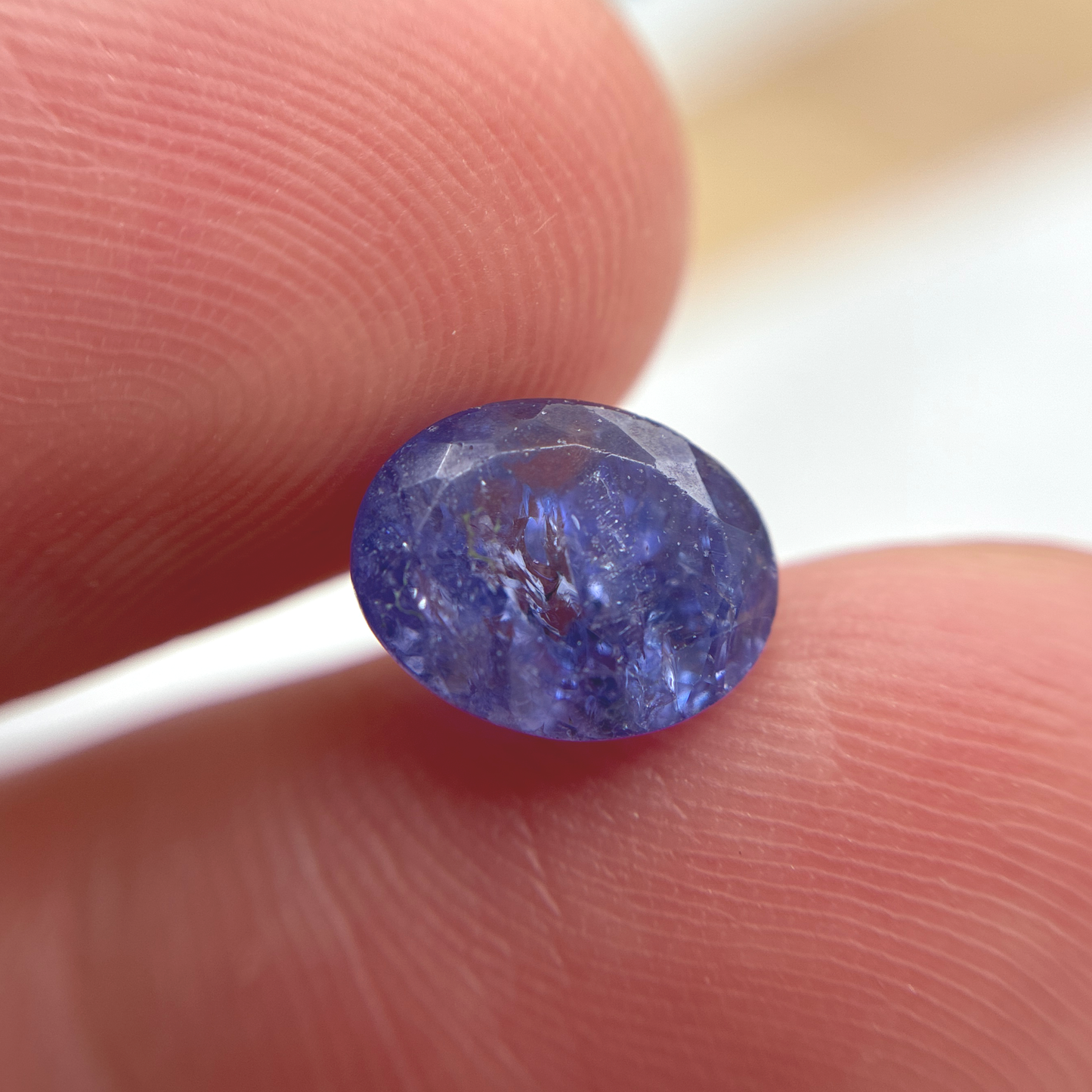 9x7mm Tanzanite, 2.67 carat, Stone with Inclusions