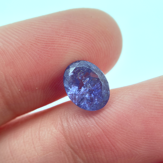 9x7mm Tanzanite, 2.67 carat, Stone with Inclusions