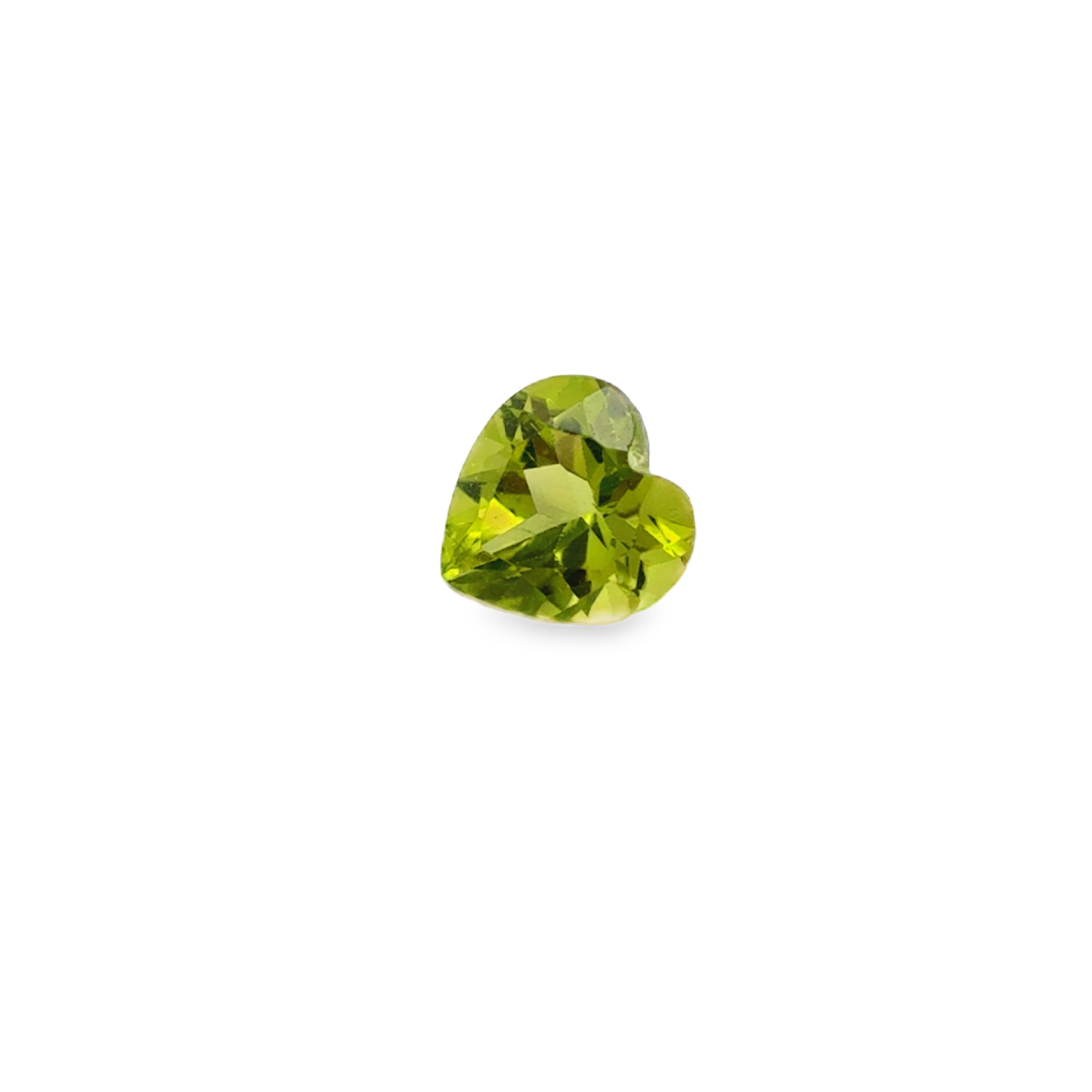 8mm Green Peridot 1.88 carat Heart Cut