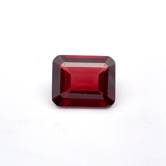 12x10mm Red Garnet 5.8 carat Emerald Cut