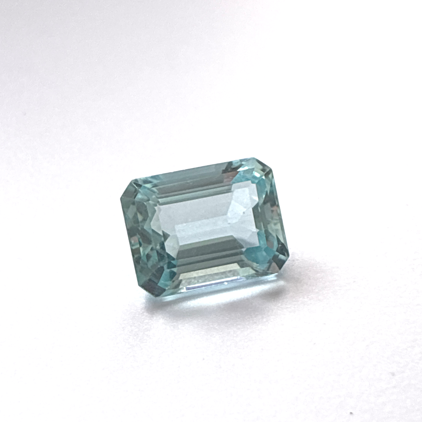 5.37 carat Aquamarine, 12.5x9.5mm Emerald cut