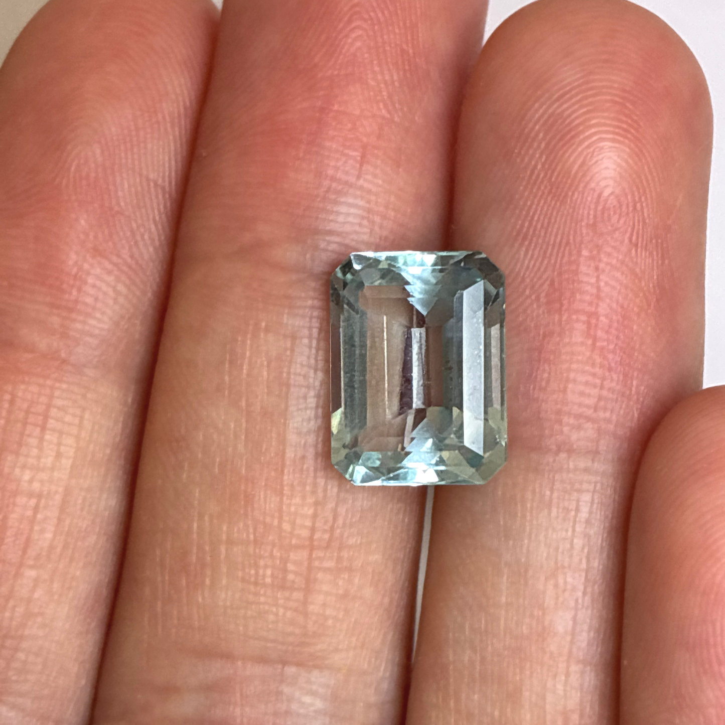 5.37 carat Aquamarine, 12.5x9.5mm Emerald cut