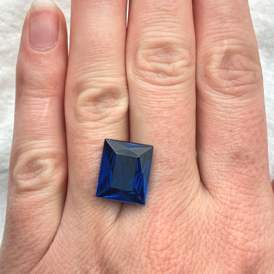 14x12mm Lab Created Blue Spinel, 9 carat