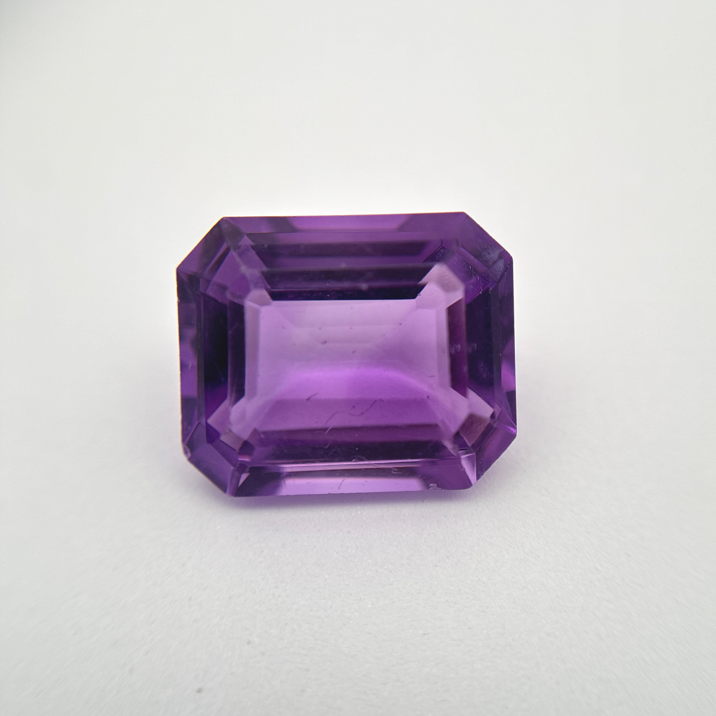 12x10mm Emerald Cut Purple Amethyst, 5.48 carat