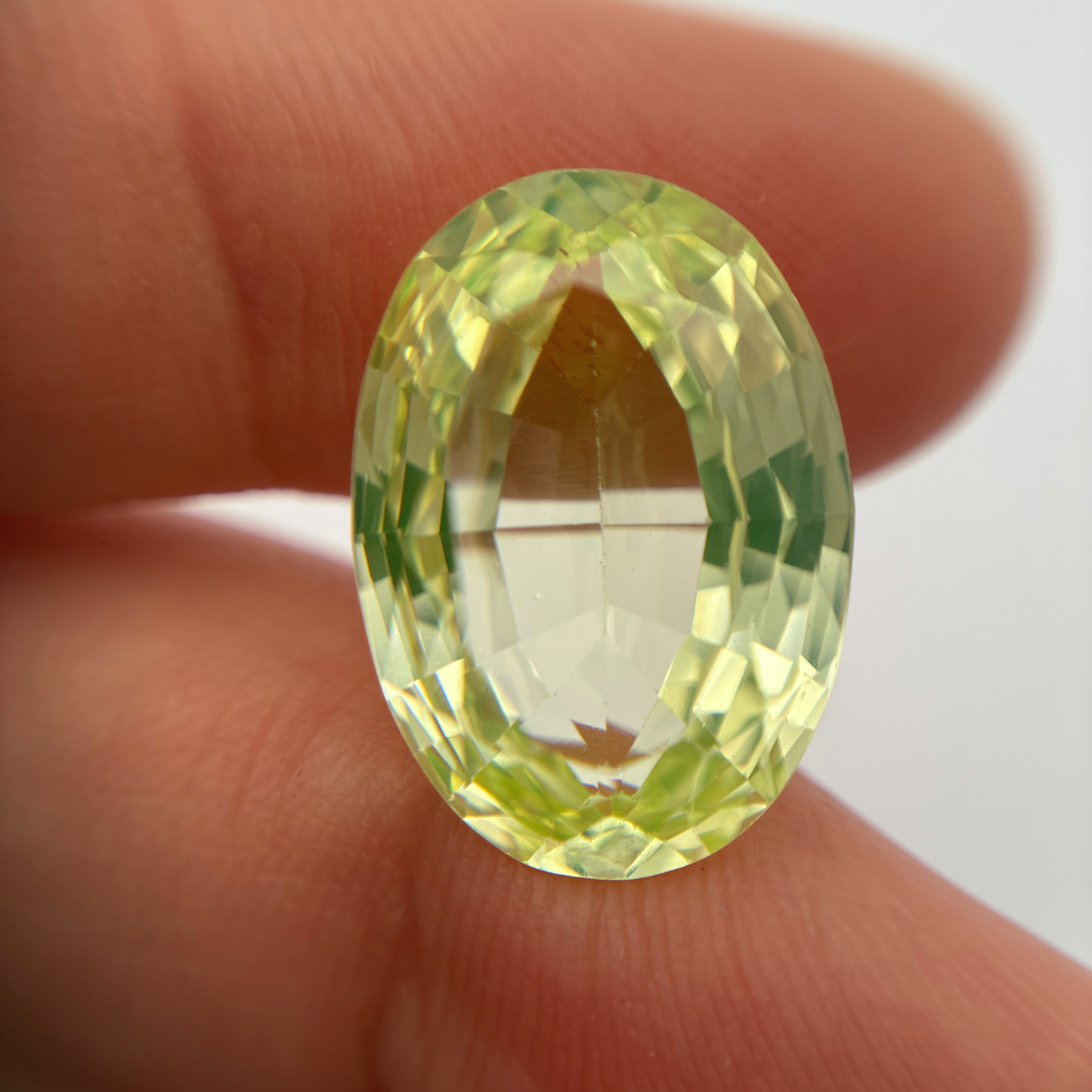 18x13mm Lab Created Green Spinel, 13.28 carat
