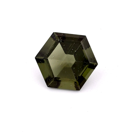 11mm Hexagon Moldavite, 3.79 carats