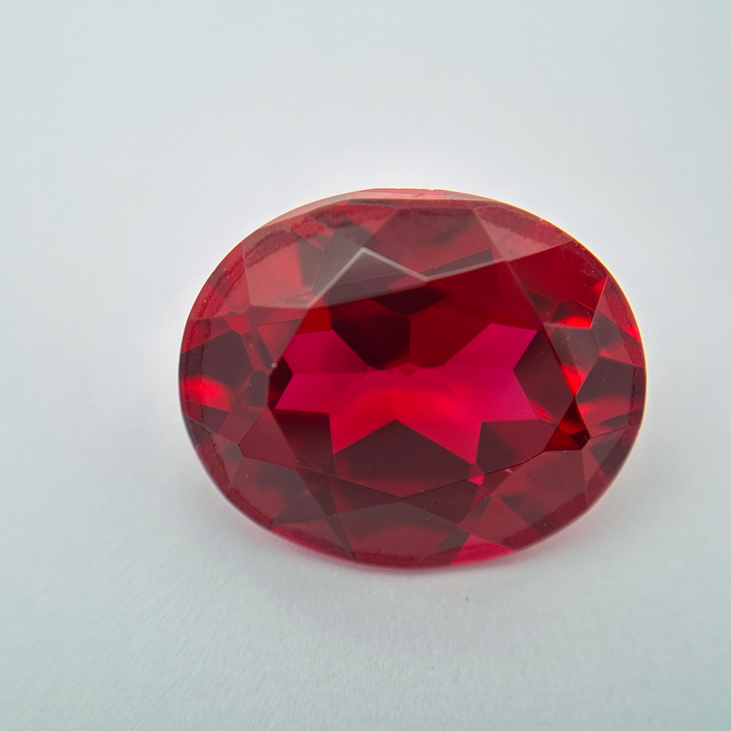 12x10mm Lab Created Ruby, Loose Gemstone