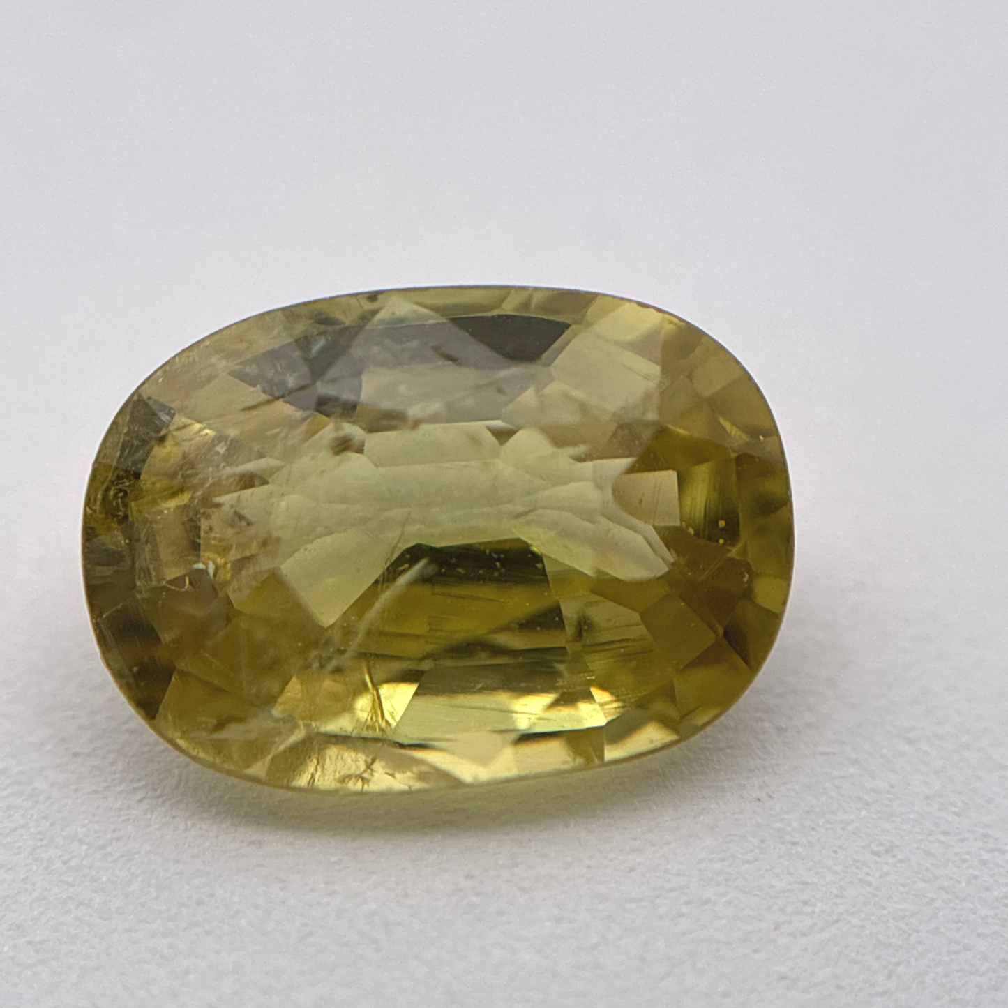 1.36ct Greenish Yellow Grossular Garnet, 8x5.5mm