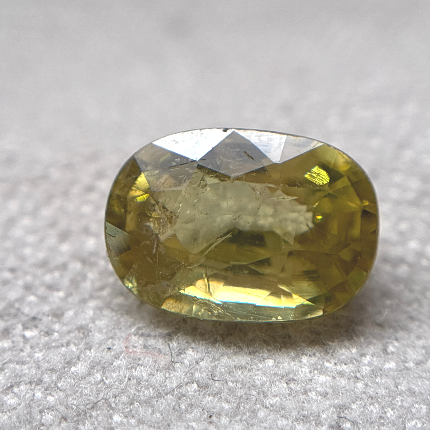 1.36ct Greenish Yellow Grossular Garnet, 8x5.5mm