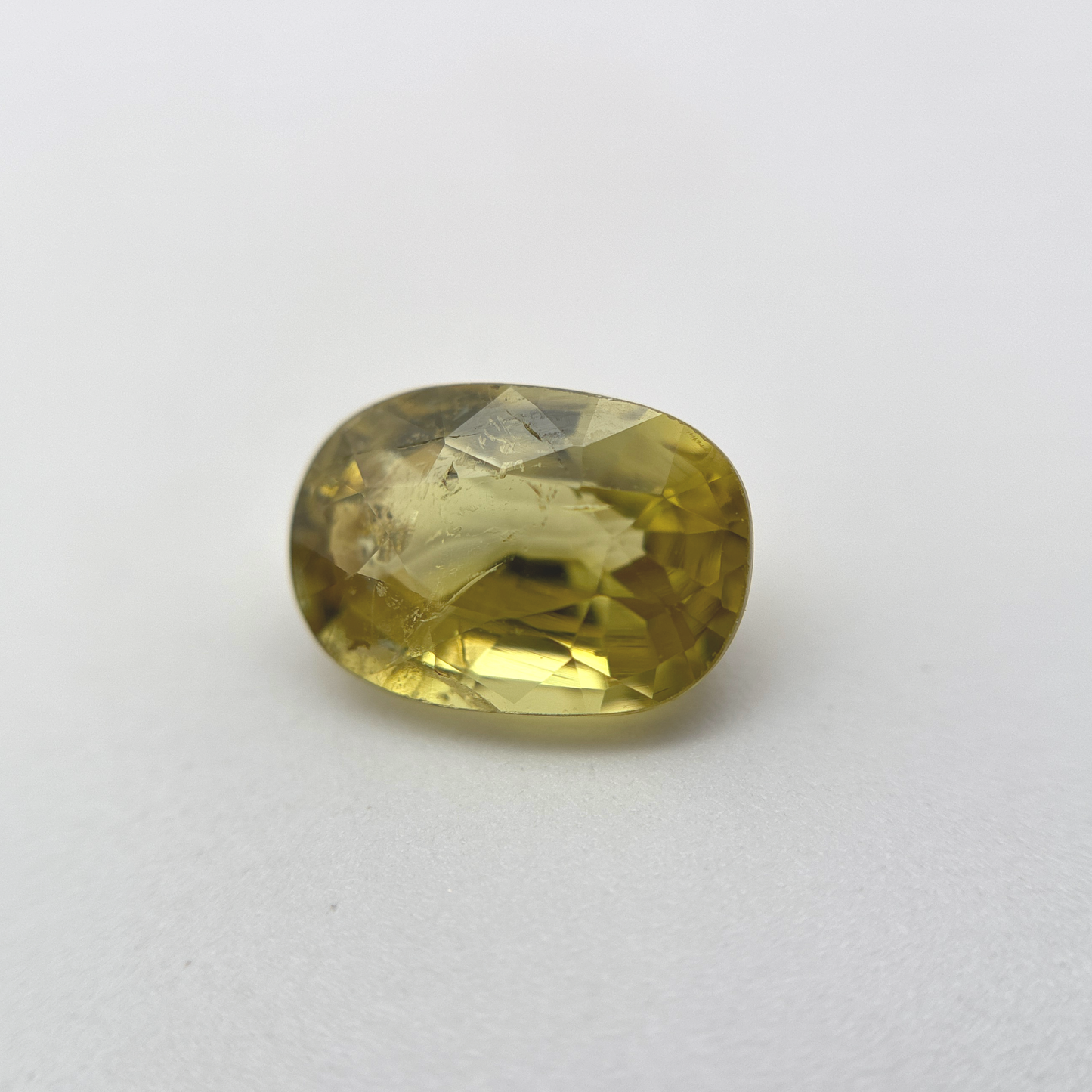 1.36ct Greenish Yellow Grossular Garnet, 8x5.5mm