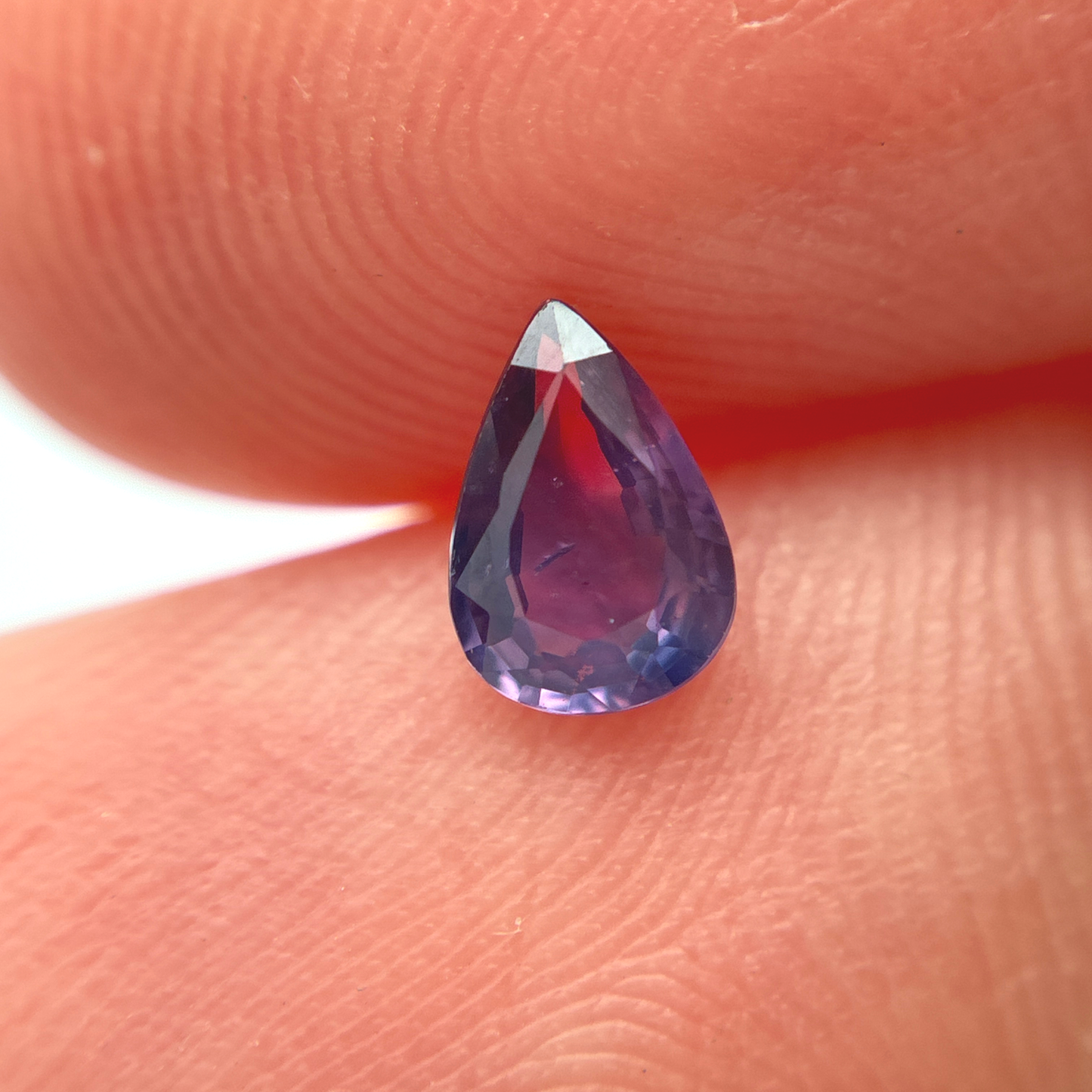 4x6mm Pear Purple Sapphire, 0.46 carat Natural Gem