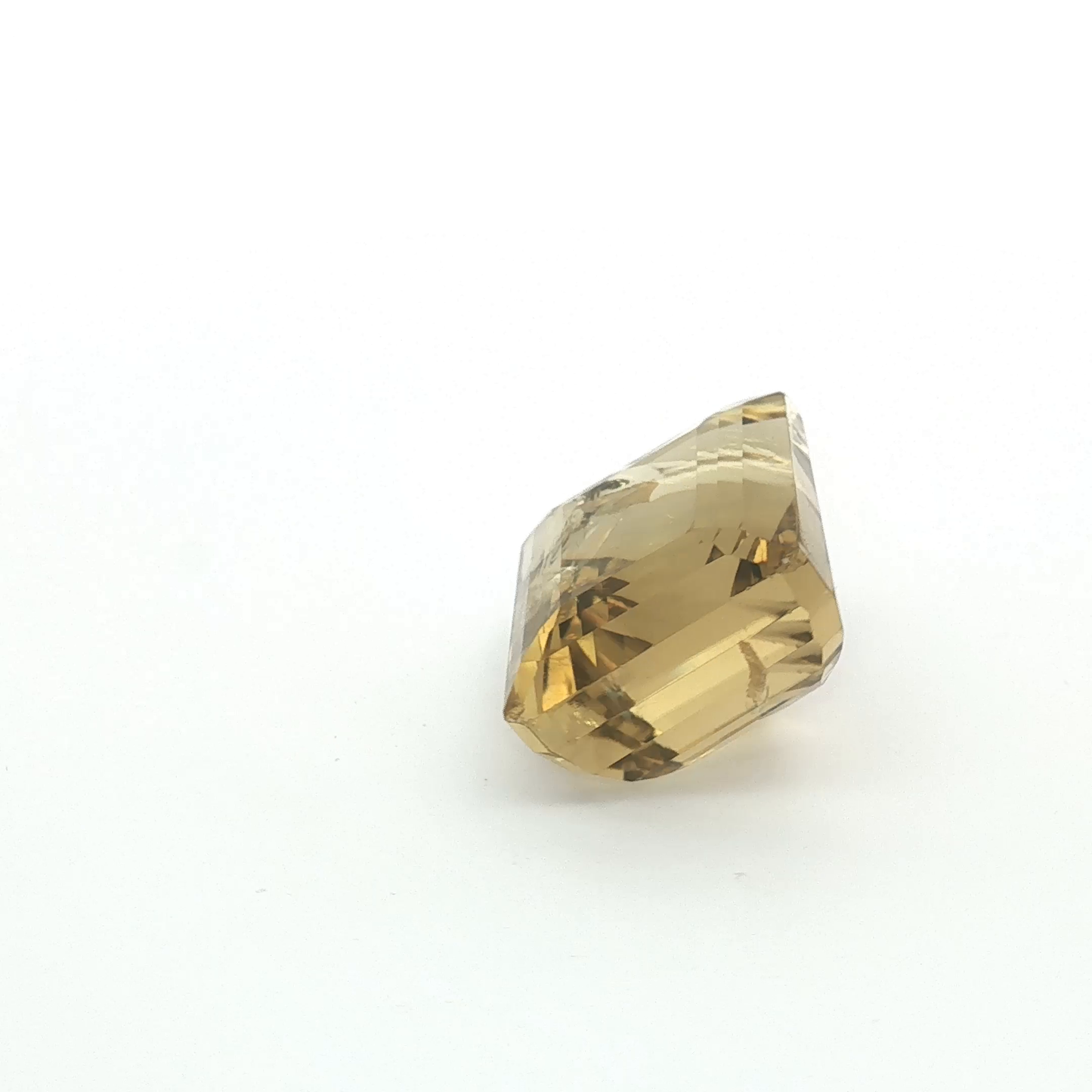 Emerald Cut Smoky Citrine, Fractured, Imperfect Gemstone