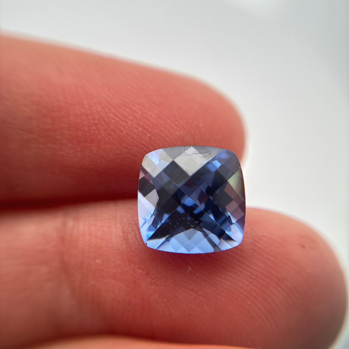 9mm Cushion Blue Lab Sapphire, 4.48 carat