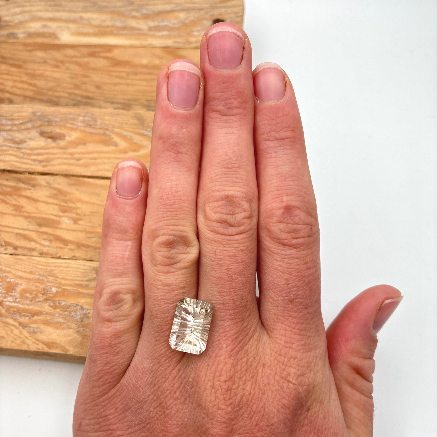 14x10mm Concave cut Rutilated Quartz, 6.54 carat