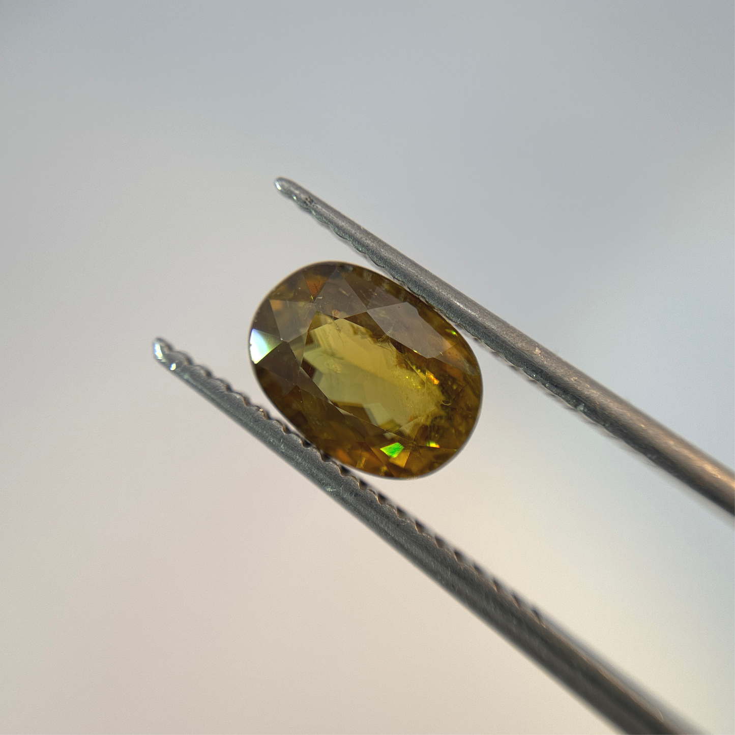 1.96 carat Yellow Sphene, 8.5x6.2mm Oval cut