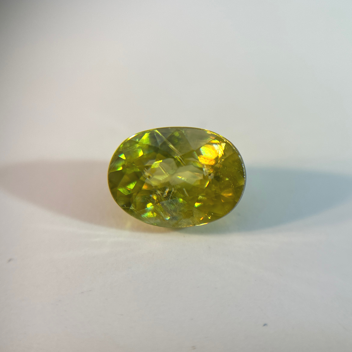 Oval Cut Yellowish-Green Sphene 1.35 carat