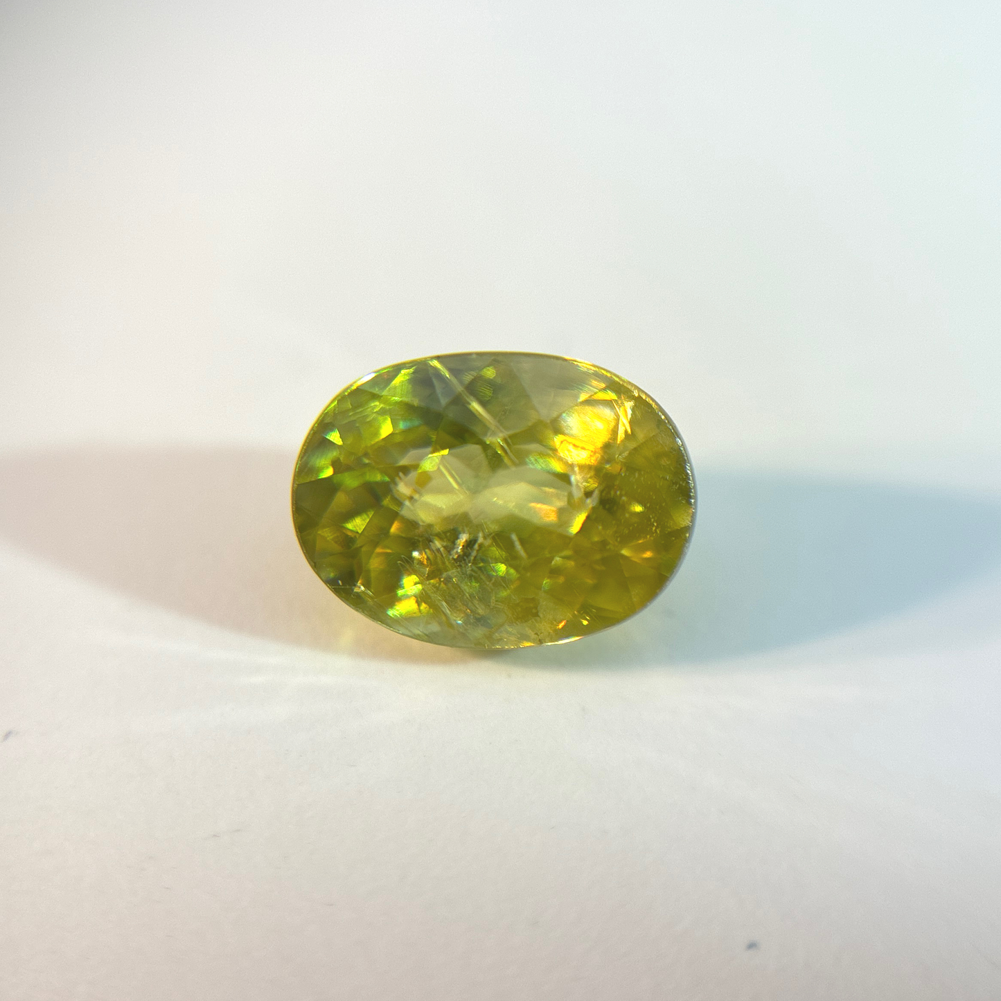 Oval Cut Yellowish-Green Sphene 1.35 carat