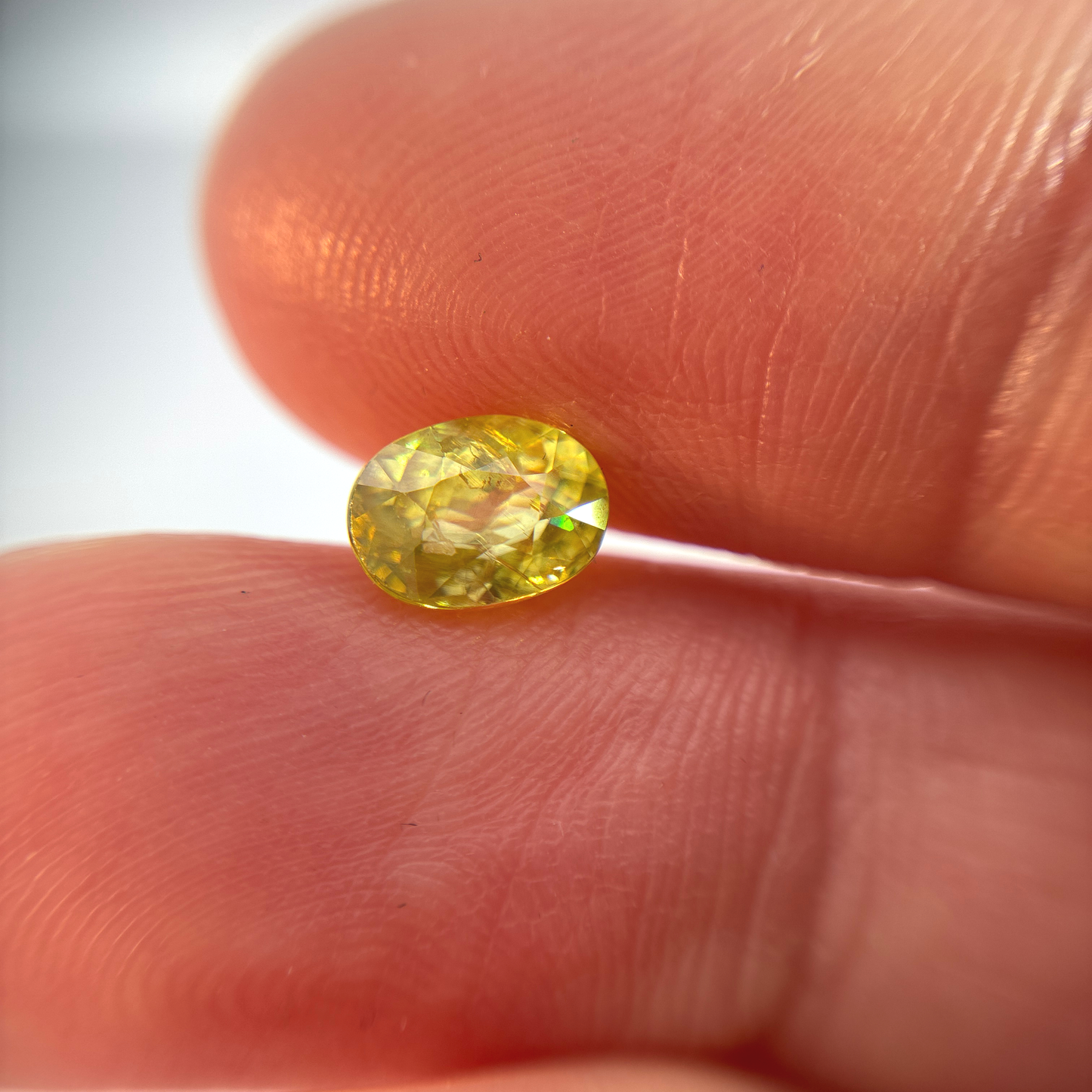 Oval Cut Yellowish-Green Sphene 1.35 carat
