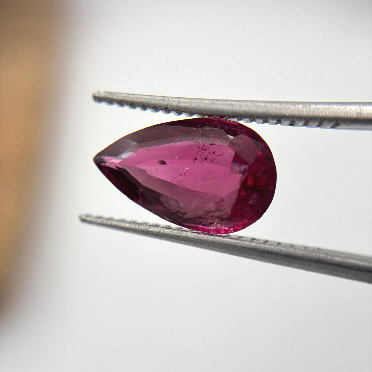 12x7.5mm Pear-Cut Rubellite Tourmaline, 2.47 carats