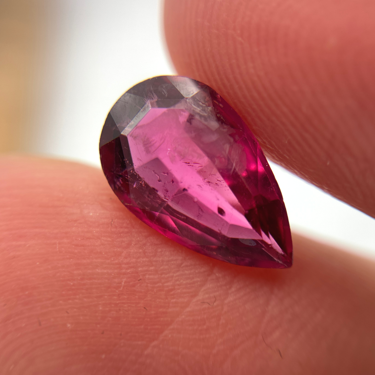 12x7.5mm Pear-Cut Rubellite Tourmaline, 2.47 carats
