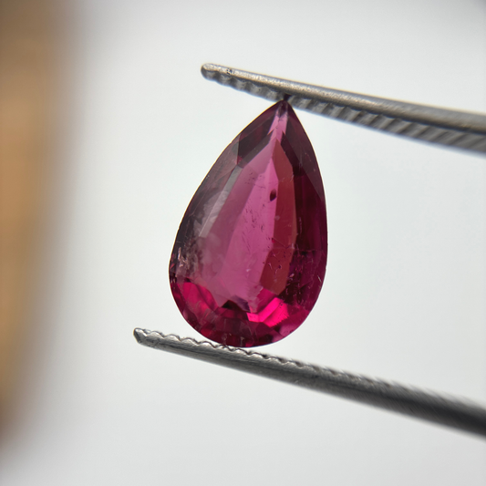 12x7.5mm Pear-Cut Rubellite Tourmaline, 2.47 carats