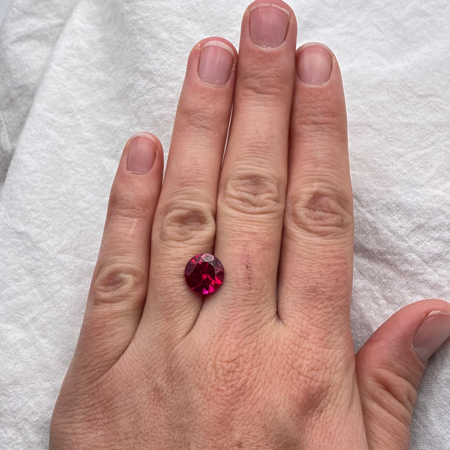 10mm Round Lab Grown Ruby