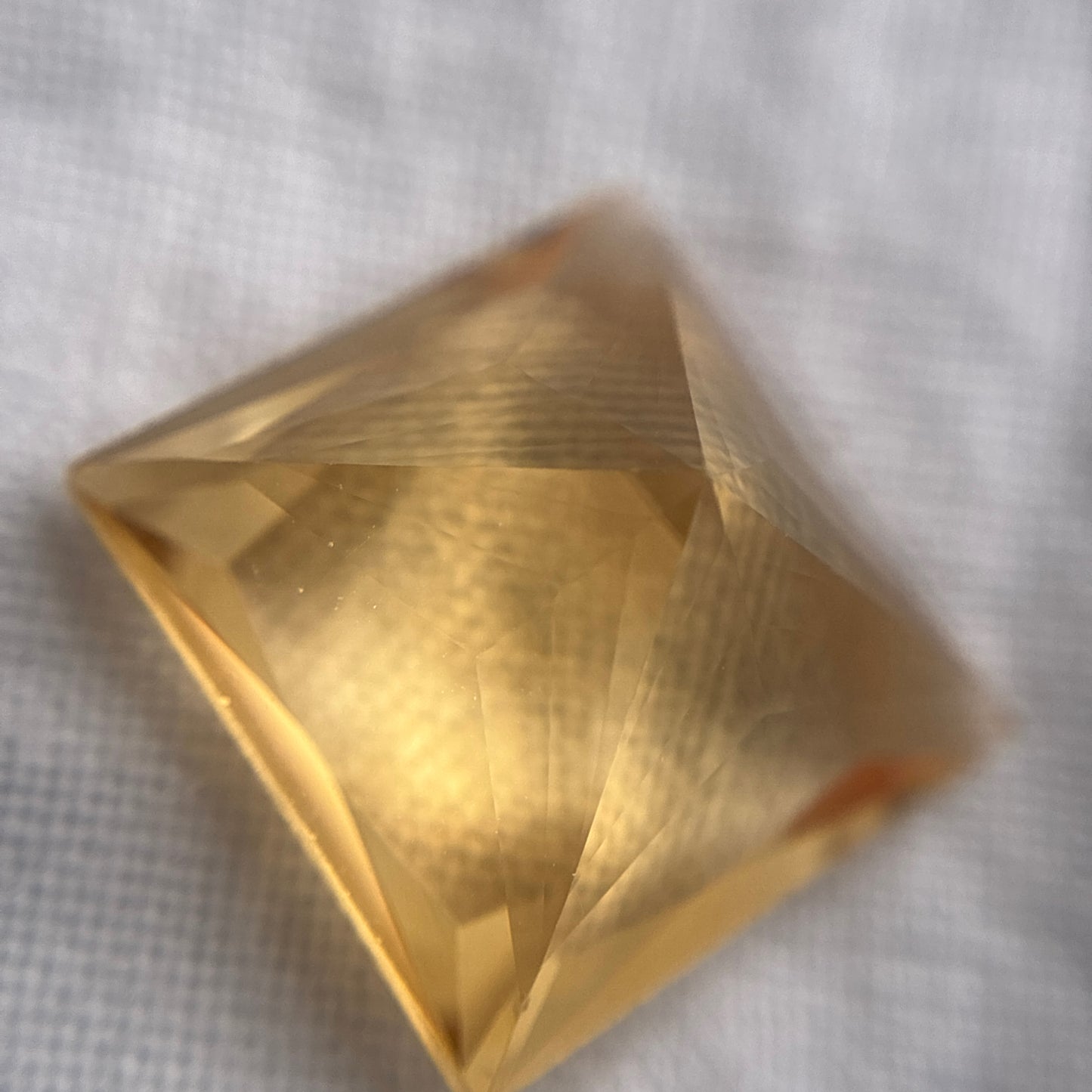 5.50ct Natural Citrine Princess Cut 11mm Square Gemstone