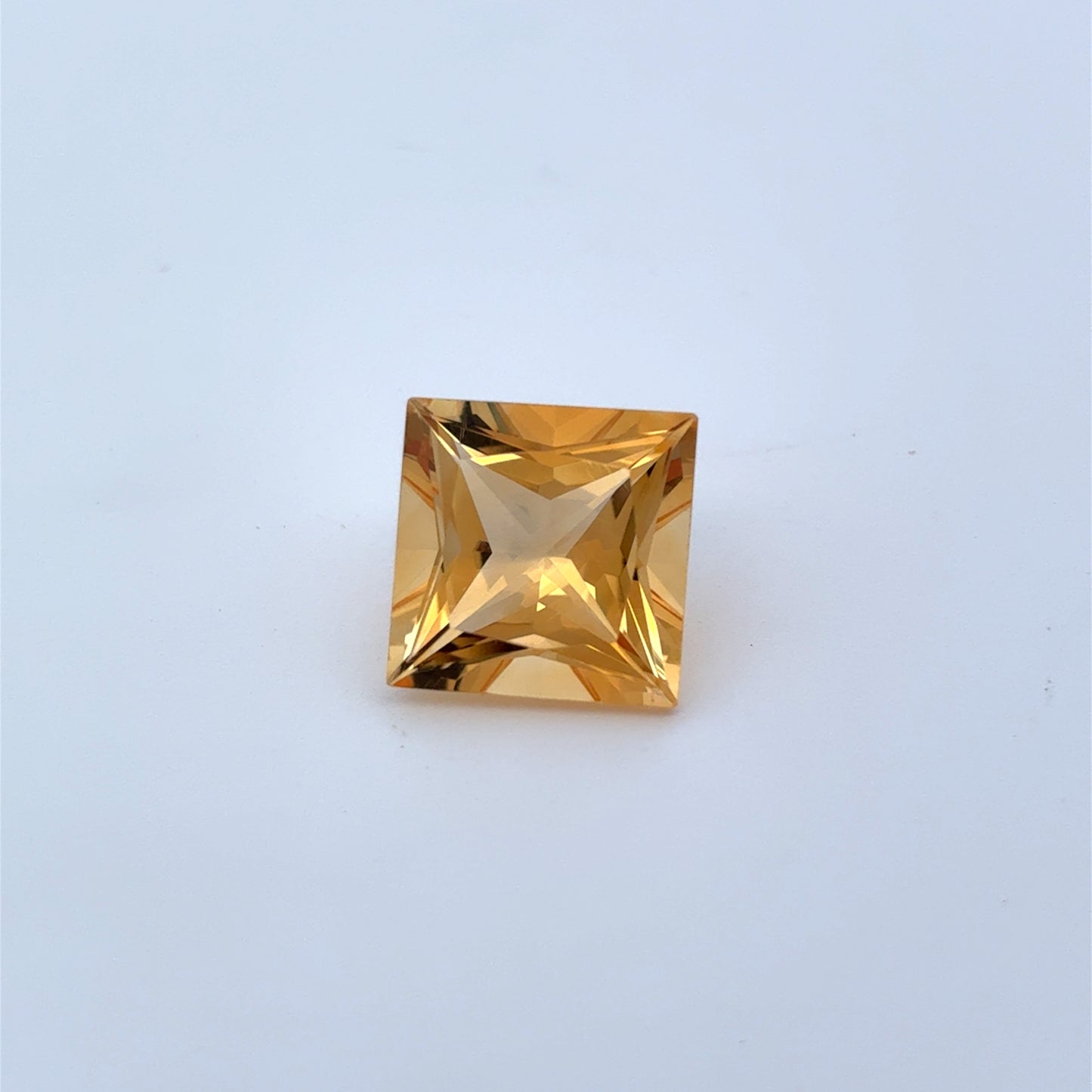 5.50ct Natural Citrine Princess Cut 11mm Square Gemstone
