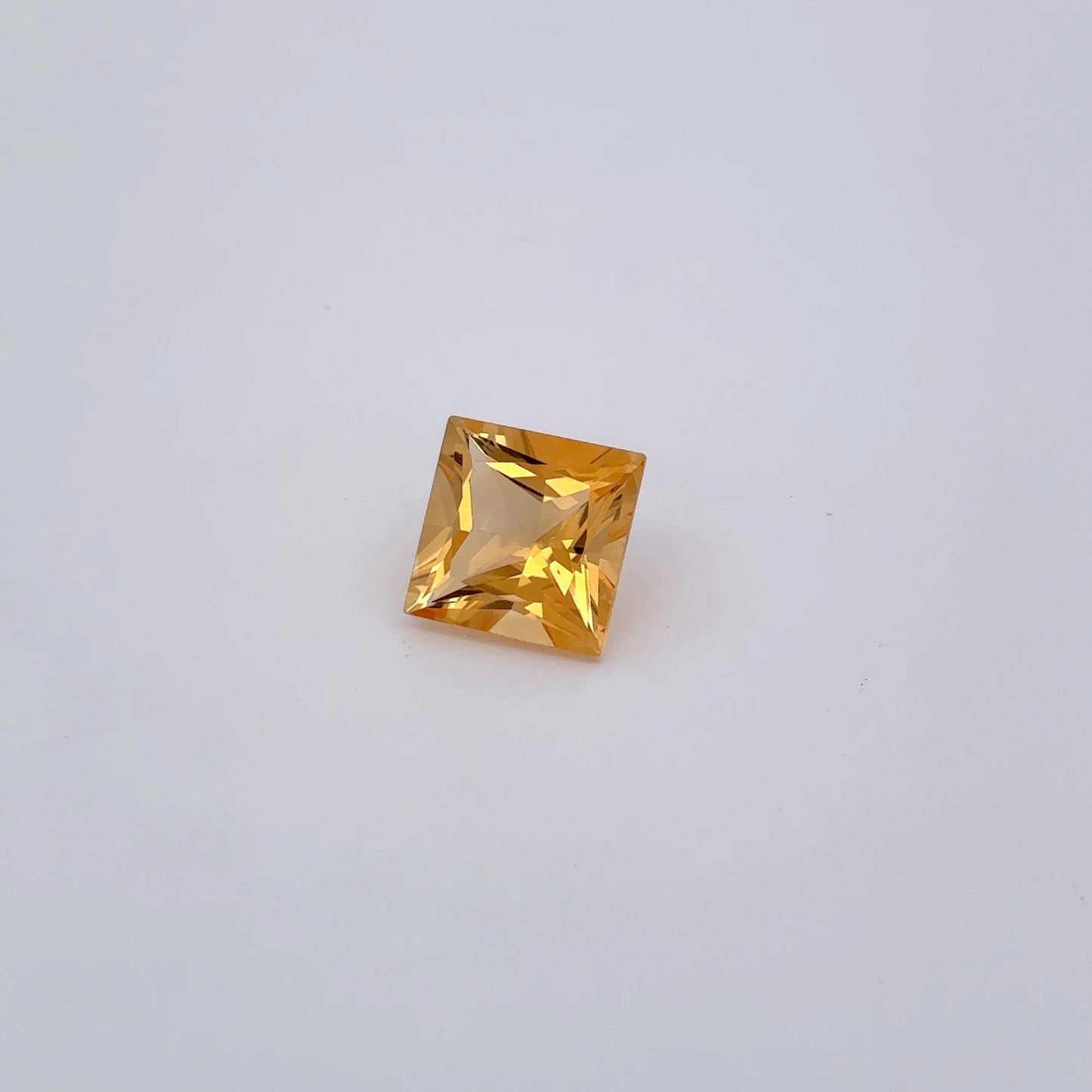 5.50ct Natural Citrine Princess Cut 11mm Square Gemstone