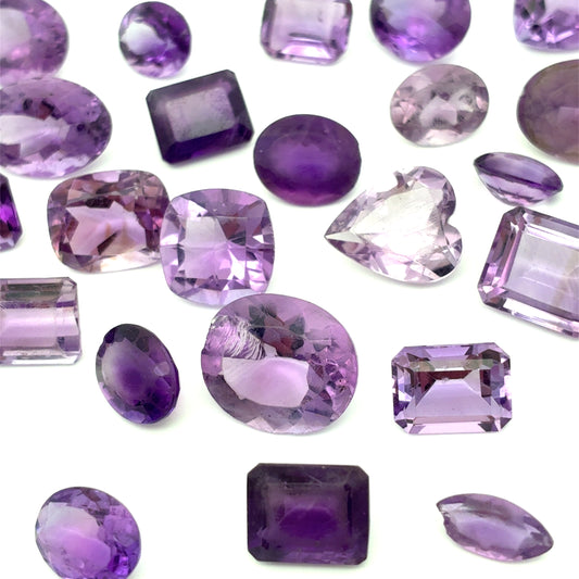 Huge 118 Carat Lot Amethyst Discount Worn Amethyst