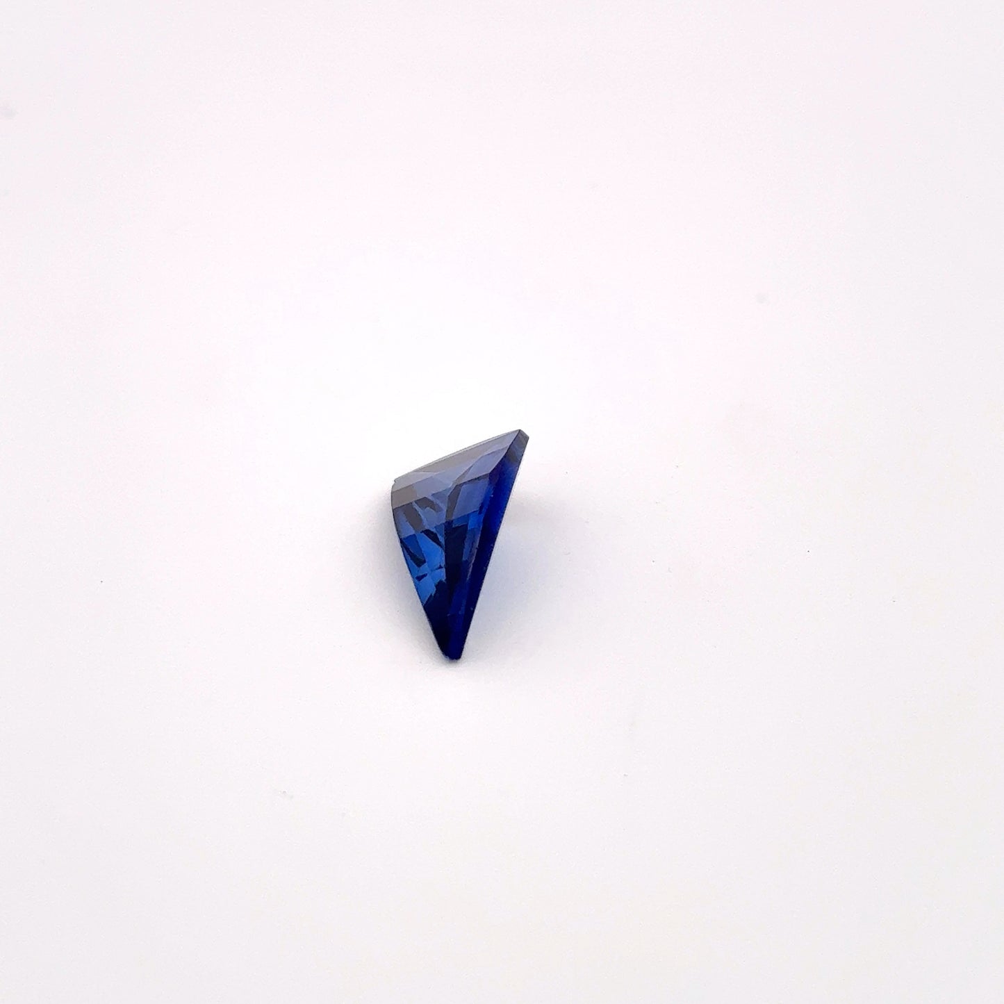 14x9mm Blue Lab Sapphire, Unique Cut Curved Triangle 4.37 Carats