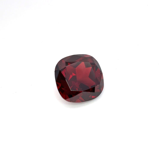 10mm Square Cushion-Cut Natural Red Garnet 5 carat