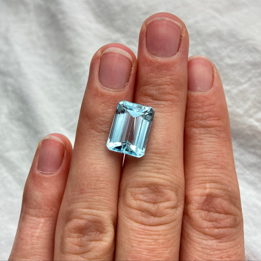 14x10mm Light Blue Topaz Emerald-Cut 9.45 Carat