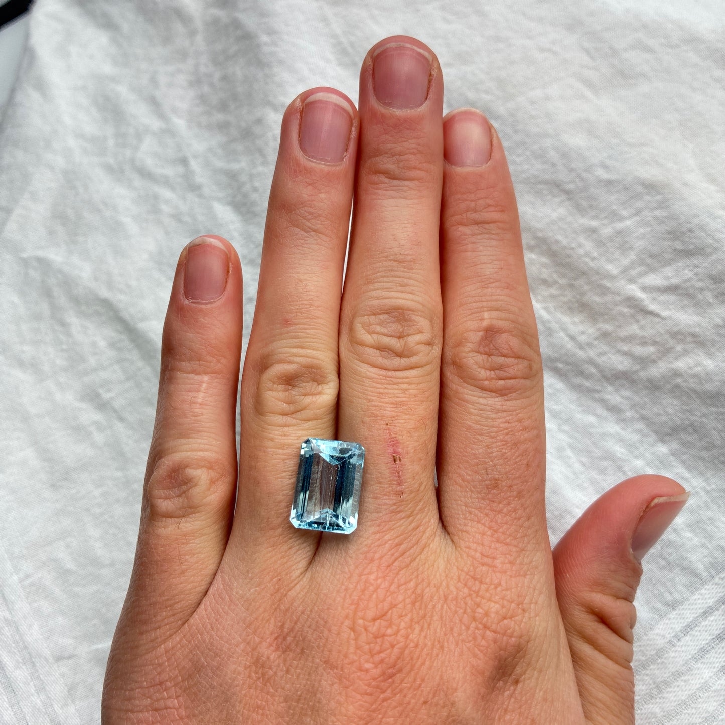 14x10mm Light Blue Topaz Emerald-Cut 9.45 Carat