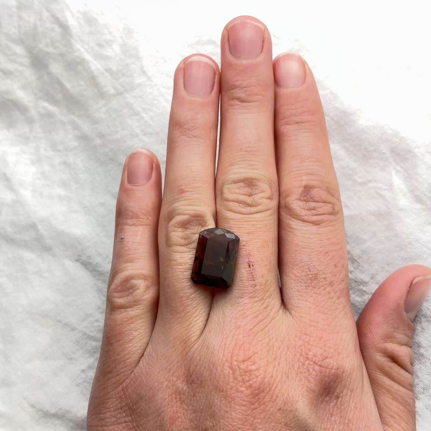 16x11mm Loaf Cut Natural Tourmaline Rounded Top Rectangle  8 carat