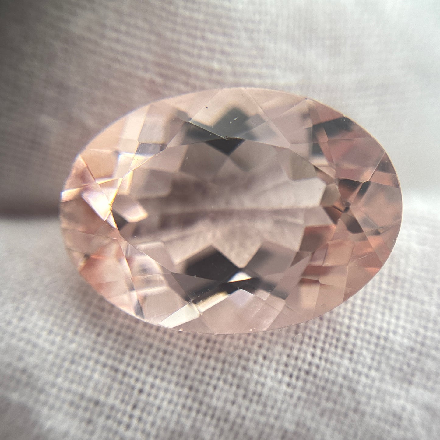14x10mm Oval Morganite 5.45 Carats Loose Peach Pink Natural Gemstone
