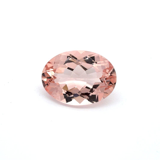 14x10mm Oval Morganite 5.45 Carats Loose Peach Pink Natural Gemstone